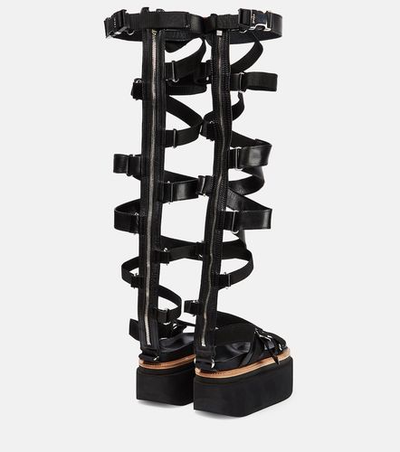 Sacai Sandali stringati in pelle - Sacai - Modalova