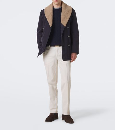 Pantalones slim de gabardina de algodón - Brunello Cucinelli - Modalova