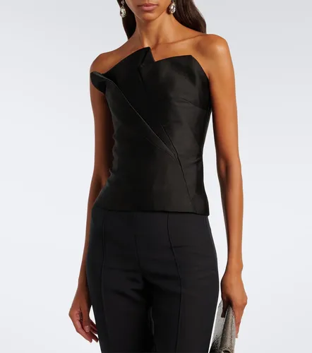 Top corsé de tafetán plisado - Roland Mouret - Modalova