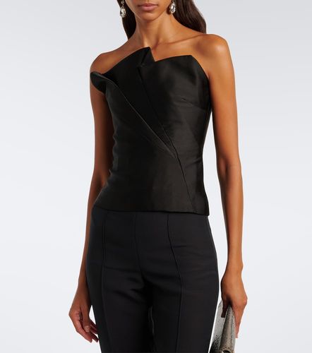 Top corsé de tafetán plisado - Roland Mouret - Modalova