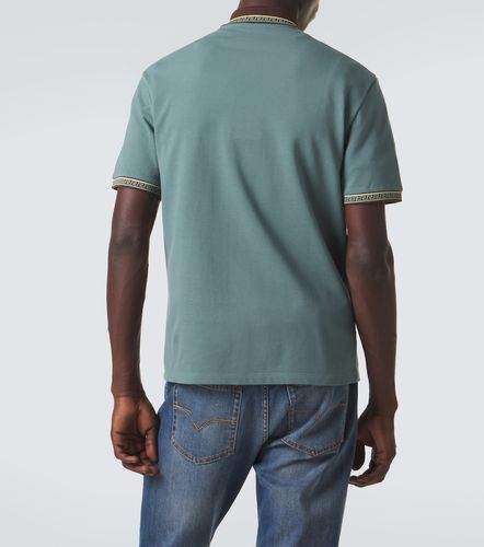 Polo Greca in piqué di cotone - Versace - Modalova