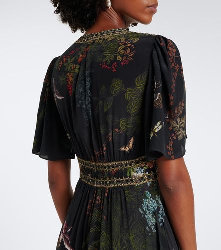 Vestido largo de satén de seda estampado - Camilla - Modalova