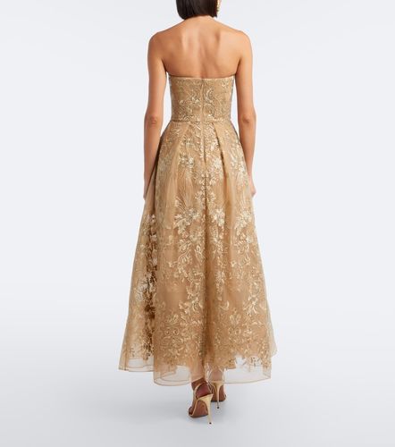 Abito da cocktail in pizzo floreale - Elie Saab - Modalova