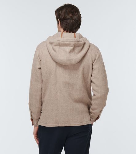 Hooded virgin wool blouson - Giorgio Armani - Modalova