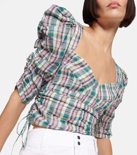 Crop top Galaor de algodón a cuadros - Marant Etoile - Modalova
