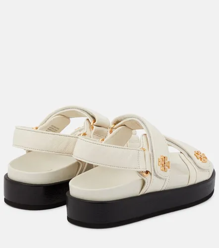 Sandalen Double T aus Leder - Tory Burch - Modalova