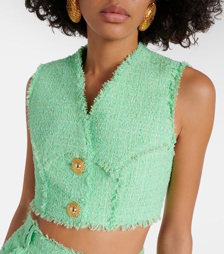 Balmain Tweed crop top - Balmain - Modalova
