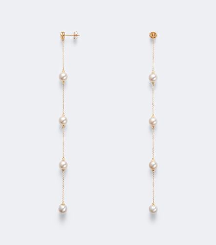 Pendientes de oro de 14 ct con diamantes y perlas - Mateo - Modalova