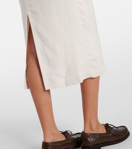 Midikleid aus einem Leinengemisch - Brunello Cucinelli - Modalova