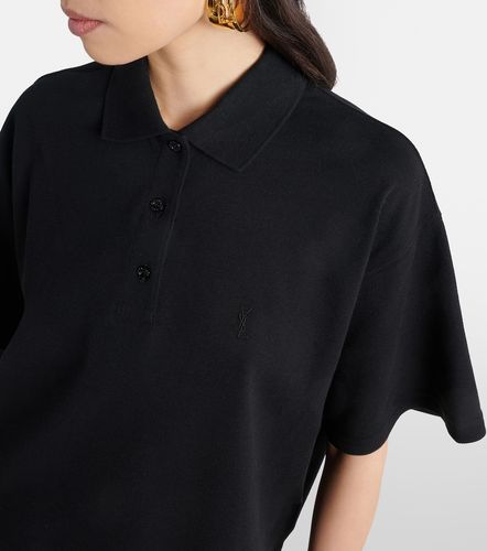Polo Cassandre de piqué en mezcla de algodón - Saint Laurent - Modalova