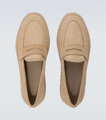 Mocasines de ante con yute - Giorgio Armani - Modalova
