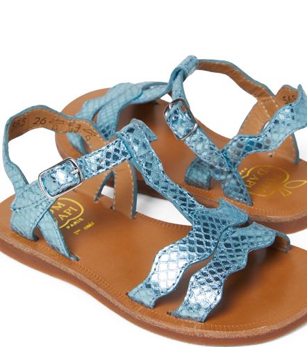 Sandalias Plagette de piel grabada - Pom d'Api - Modalova