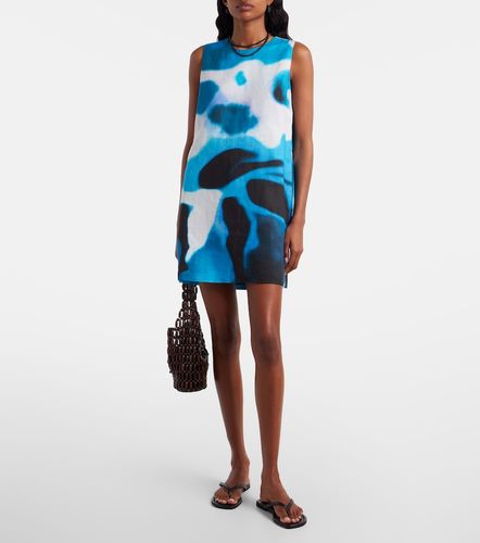 Vestido corto Brea de lino estampado - Staud - Modalova