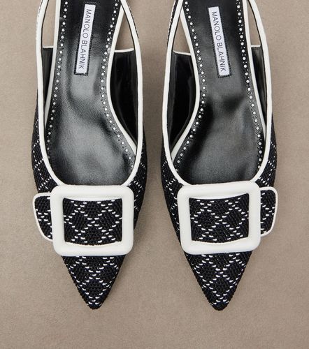 Maylura raffia-effect slingback flats - Manolo Blahnik - Modalova