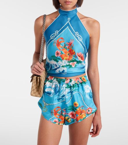 Gucci Printed silk twill shorts - Gucci - Modalova