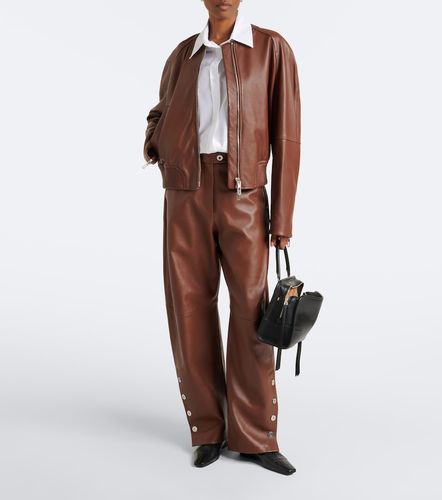 Sportmax Leather bomber jacket - Sportmax - Modalova