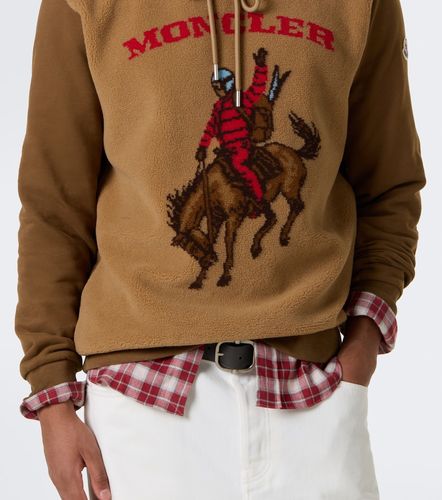 Felpa con cappuccio in cotone con stampa - Moncler - Modalova
