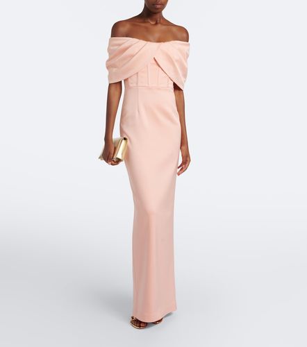 Abito lungo off-shoulder Ayla in satin - Rebecca Vallance - Modalova