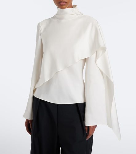 Caped silk satin turtleneck top - Rohe - Modalova