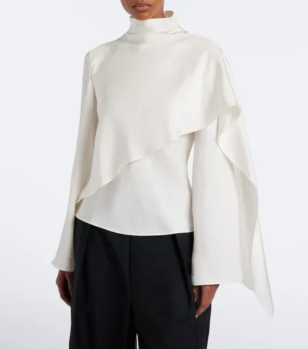 Caped silk satin turtleneck top - Rohe - Modalova