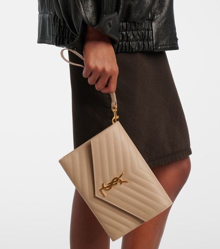 Cassandre Small matelasse leather clutch - Saint Laurent - Modalova