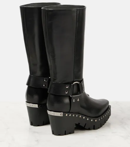 Quinn 75 studded leather biker boots - Jimmy Choo - Modalova