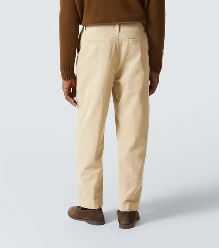 Pantalones rectos plisados de algodón - Frame - Modalova