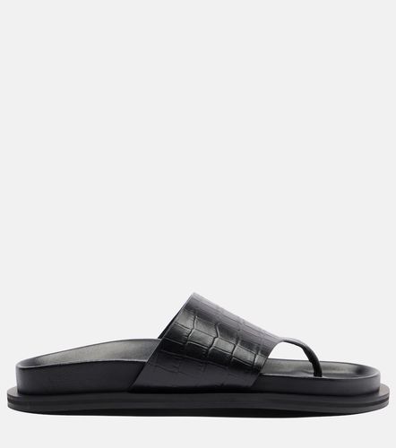 Imara croc-effect leather thong sandals - A.Emery - Modalova