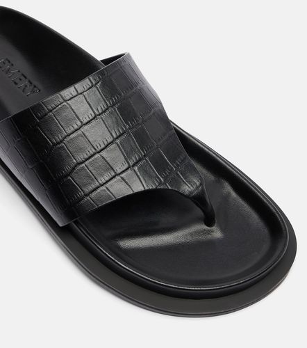 Imara croc-effect leather thong sandals - A.Emery - Modalova