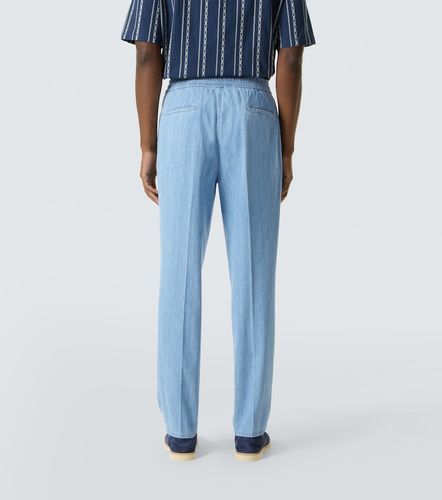 Pantalones rectos de algodón plisados - Brunello Cucinelli - Modalova