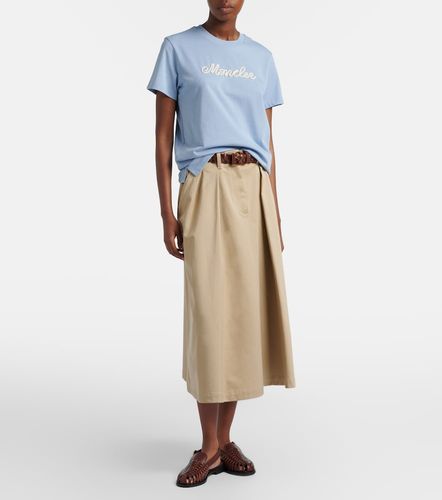 Camiseta de jersey de algodón con logo - Moncler - Modalova