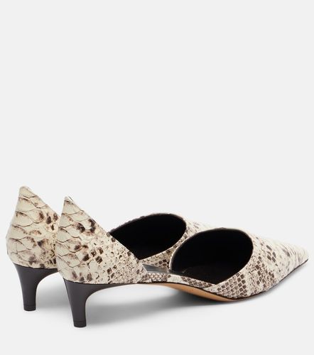 Dakota snake-effect leather pumps - Le Monde Beryl - Modalova