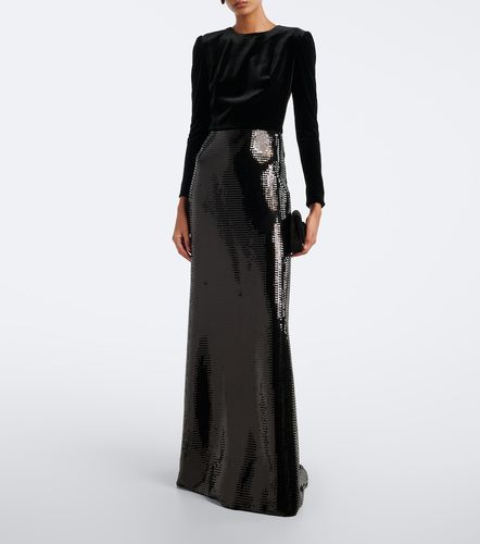 Robe aus Samt mit Pailletten - Monique Lhuillier - Modalova