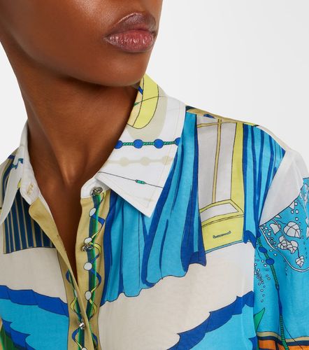 Abito chemisier in seta e cotone con stampa - Tory Burch - Modalova