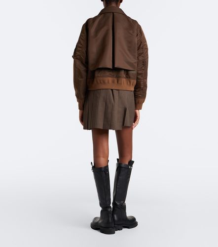 Sacai Pleated asymmetric wool skort - Sacai - Modalova