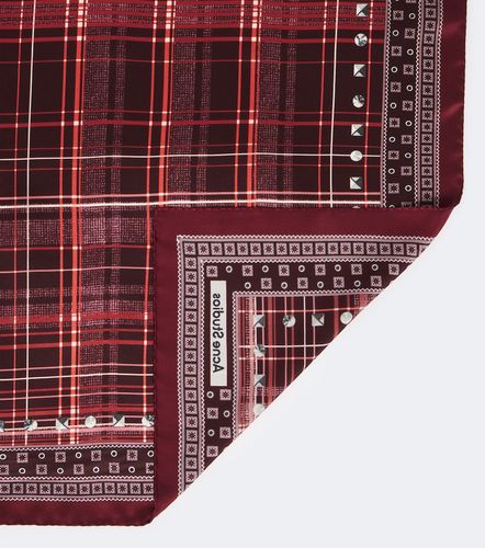 Pañuelo de satén de seda a cuadros - Acne Studios - Modalova