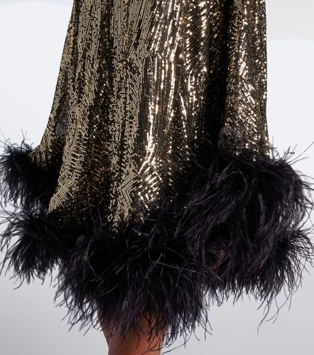 Abito corto Vegas Disco con piume - Taller Marmo - Modalova