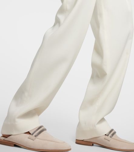 Pantaloni a gamba larga e vita alta - Brunello Cucinelli - Modalova