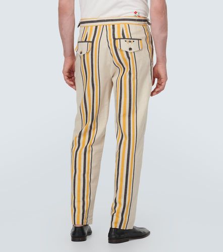 Striped mid-rise cotton straight pants - Bode - Modalova