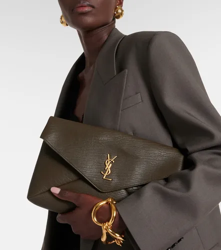 Cassandre Large leather clutch - Saint Laurent - Modalova