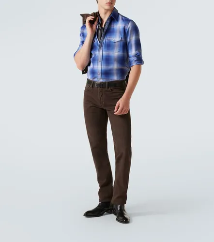 Camisa de algodón a cuadros - Tom Ford - Modalova
