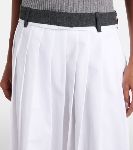 Falda midi de algodón plisada - Prada - Modalova