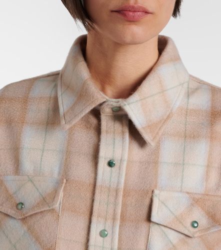 Hemd Champagne Tartan aus Kaschmir mit Smaragd - God's True Cashmere - Modalova