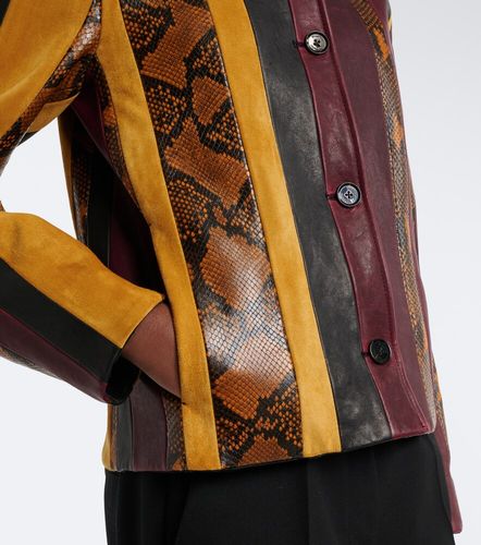 Sirine snake-effect striped leather jacket - Proenza Schouler - Modalova