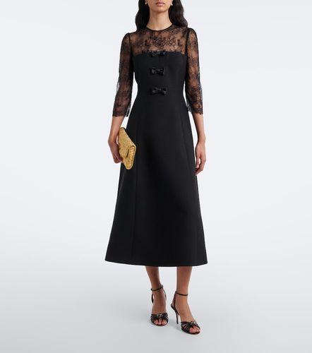 Midikleid aus Crepe Couture mit Spitze - Valentino Garavani - Modalova