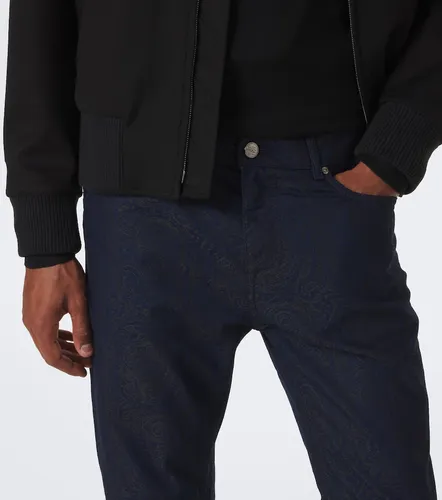 Jacquard cotton-blend slim pants - Etro - Modalova