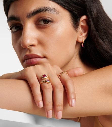 Anillo Nesting Gem de oro de 18 ct con rubíes - Octavia Elizabeth - Modalova