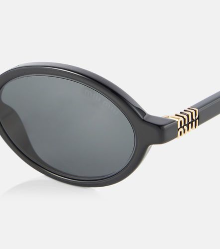 Gafas de sol redondas con logo - Miu Miu - Modalova