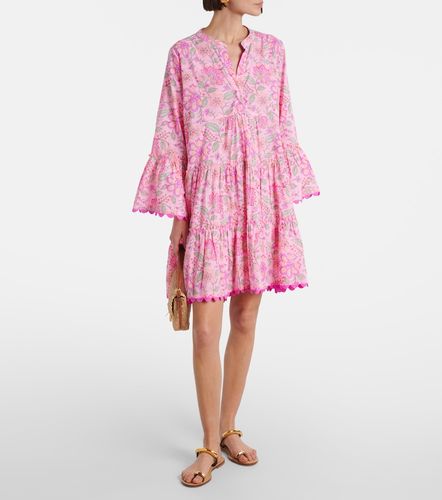 Vestido corto de algodón estampado - Juliet Dunn - Modalova