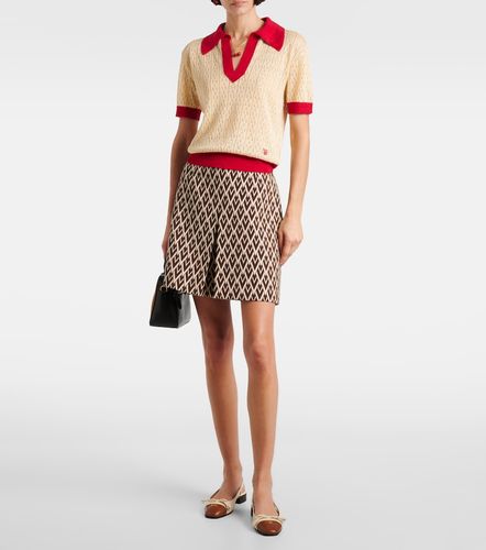 Valentino Linen-blend polo sweater - Valentino - Modalova